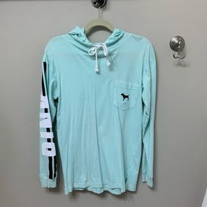 PINK thin, long sleeved hoodie